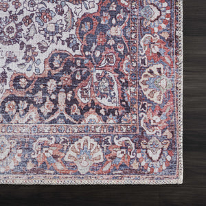 Red Cael Tumble Dry Washable Rug - Promo
