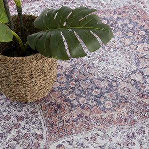 Red Cael Tumble Dry Washable Rug - Promo