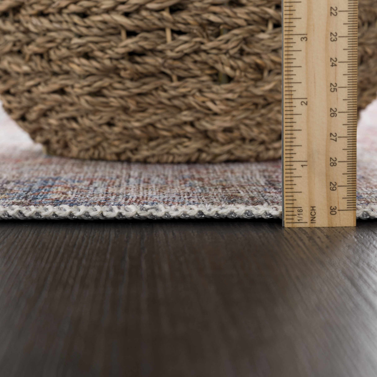 Rust Elki Vintage Medallion Washable Area Rug - Clearance