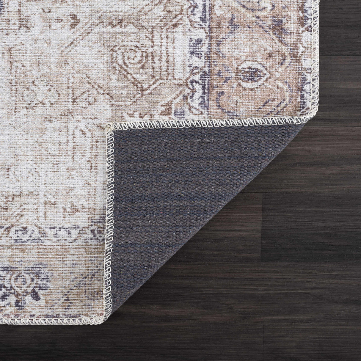 Beige Rosman Washable Area Rug - Promo