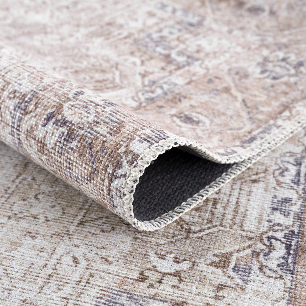 Beige Rosman Washable Area Rug - Promo