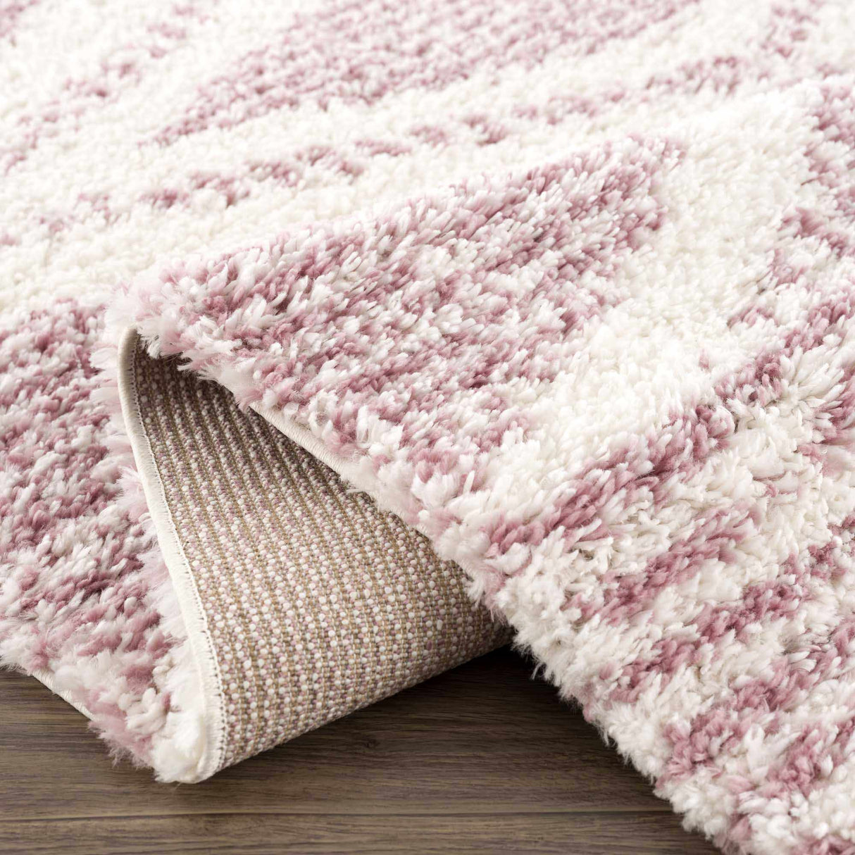 Trunding Plush  in Pink Area Rug - Clearance