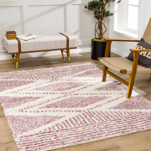 Trunding Plush  in Pink Area Rug - Clearance