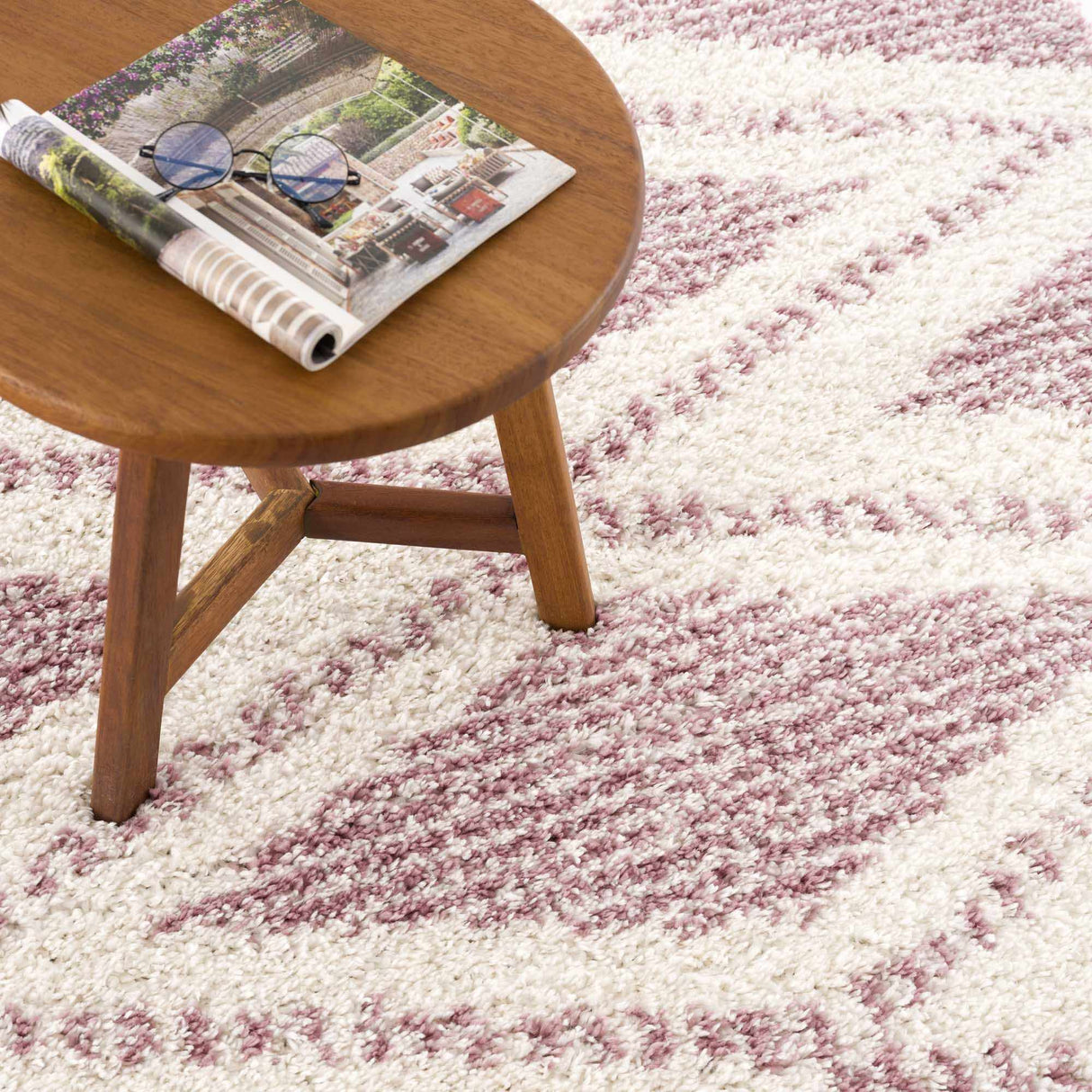 Trunding Plush  in Pink Area Rug - Clearance
