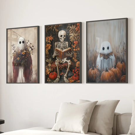 Halloween Skeleton Wall Art Decorations Posters