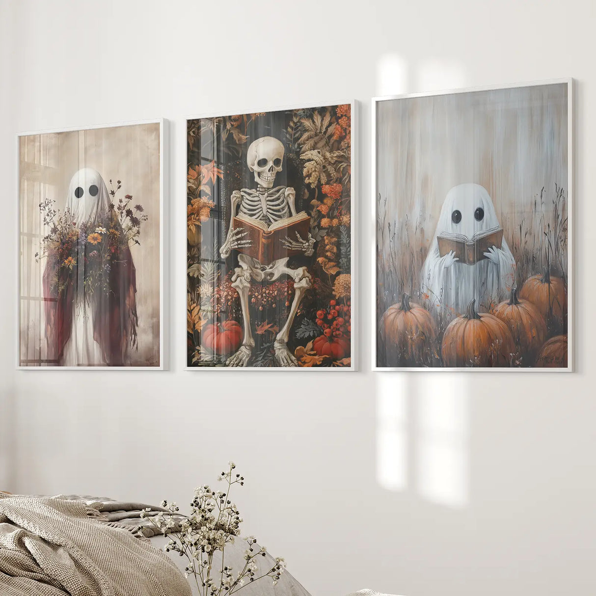 Halloween Skeleton Wall Art Decorations Posters