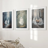 Dark Halloween Spooky Ghost Wall Art Prints Decor