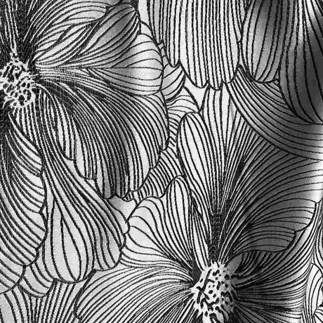Delhi Metallic Flower Jacquard Tablecloth – Onyx