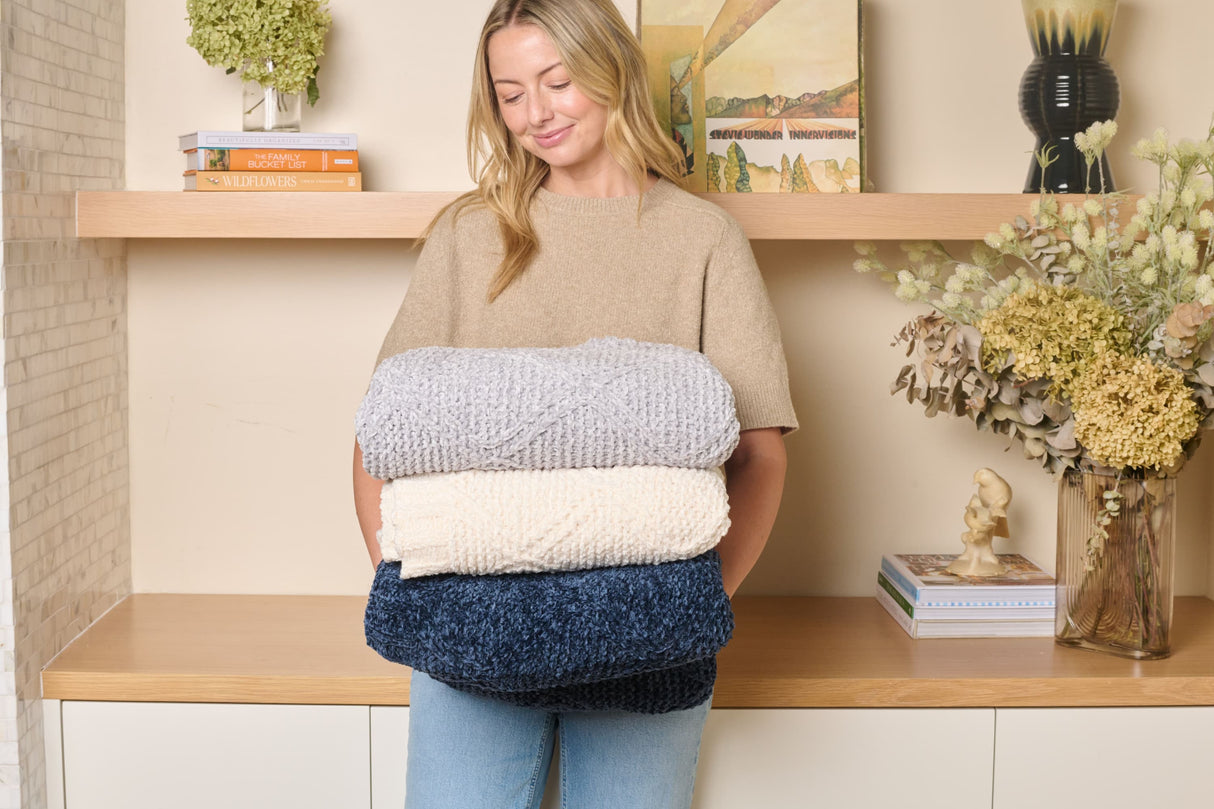 Diamond Chenille Throw Blanket