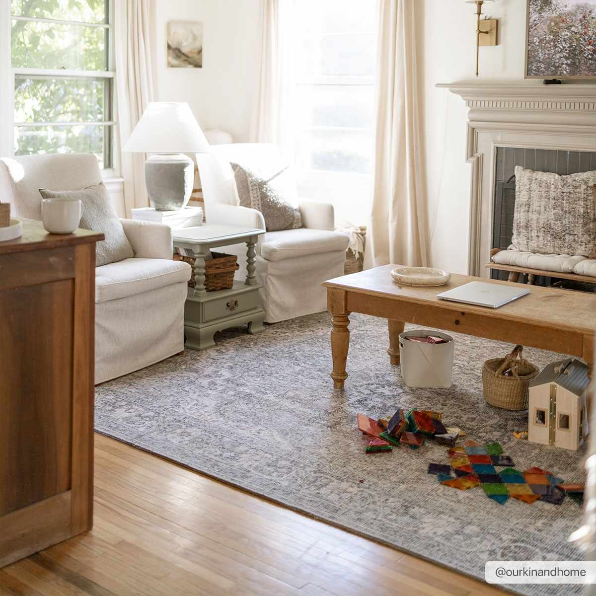 Greenpoint Dusty Blue Washable Rug