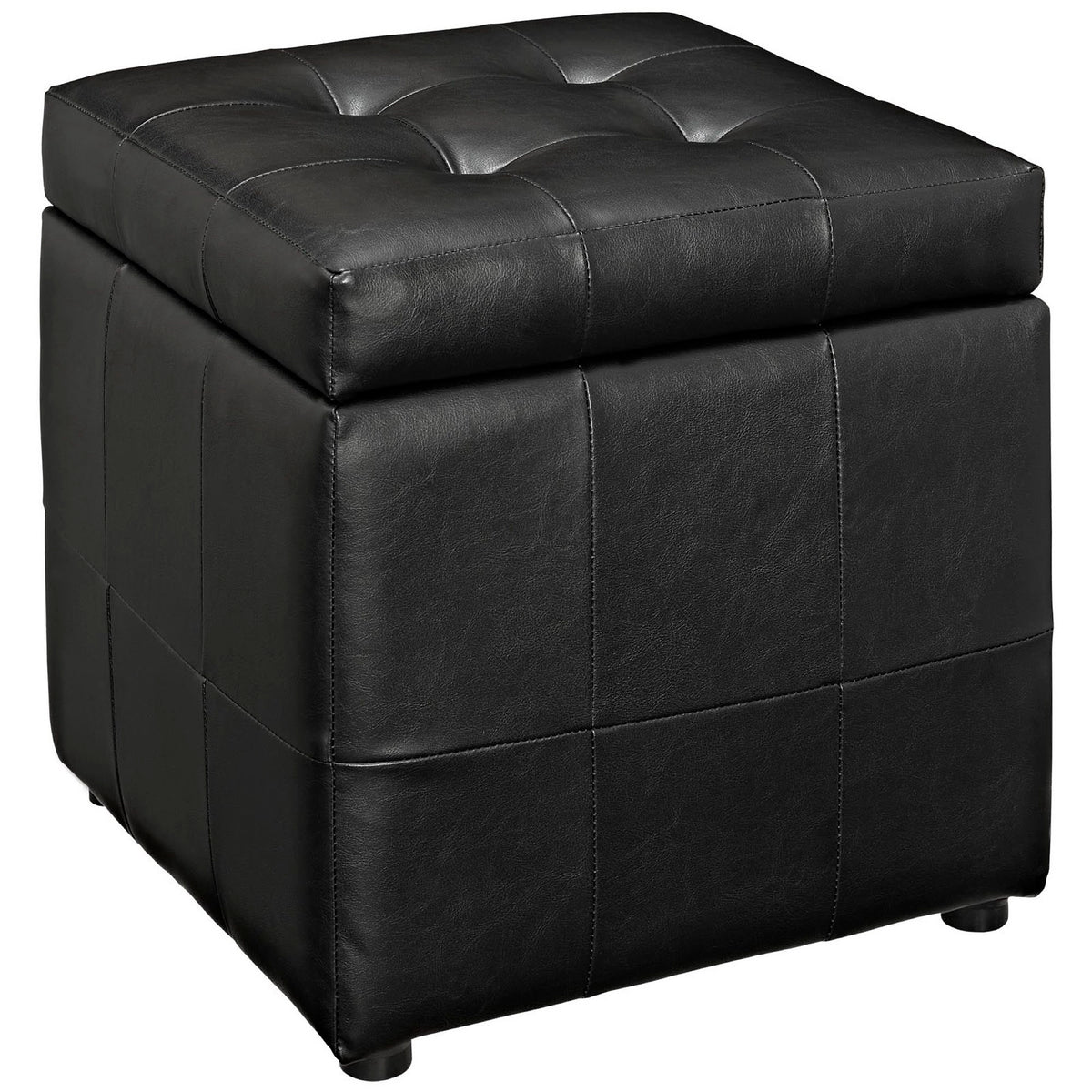 Volt Storage Upholstered Vinyl Ottoman by Modway