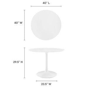 Lippa 40" Round Wood Dining Table by Modway