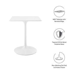 Lippa 24" Square Wood Dining Table by Modway