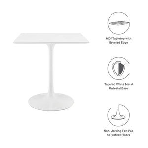 Lippa 28" Square Wood Dining Table by Modway