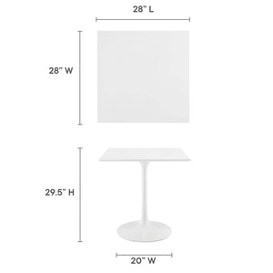 Lippa 28" Square Wood Dining Table by Modway