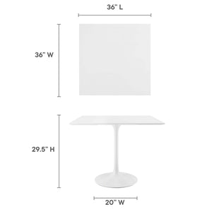 Lippa 36" Square Wood Dining Table by Modway