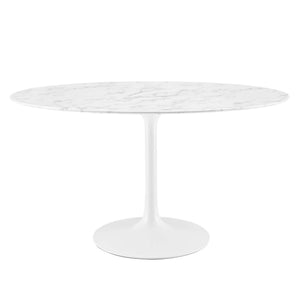 Lippa 54" Oval Faux Marble Dining Table by Modway