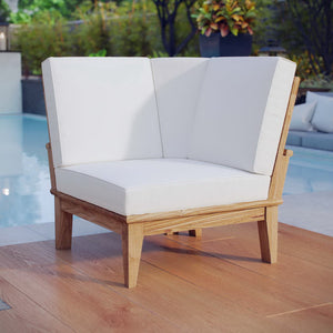 Marina Outdoor Patio Teak Corner Sofa by Modway