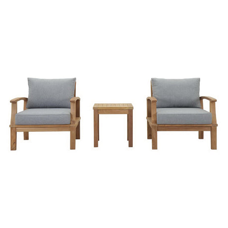 Marina 3-Piece Outdoor Patio Teak Set by Modway