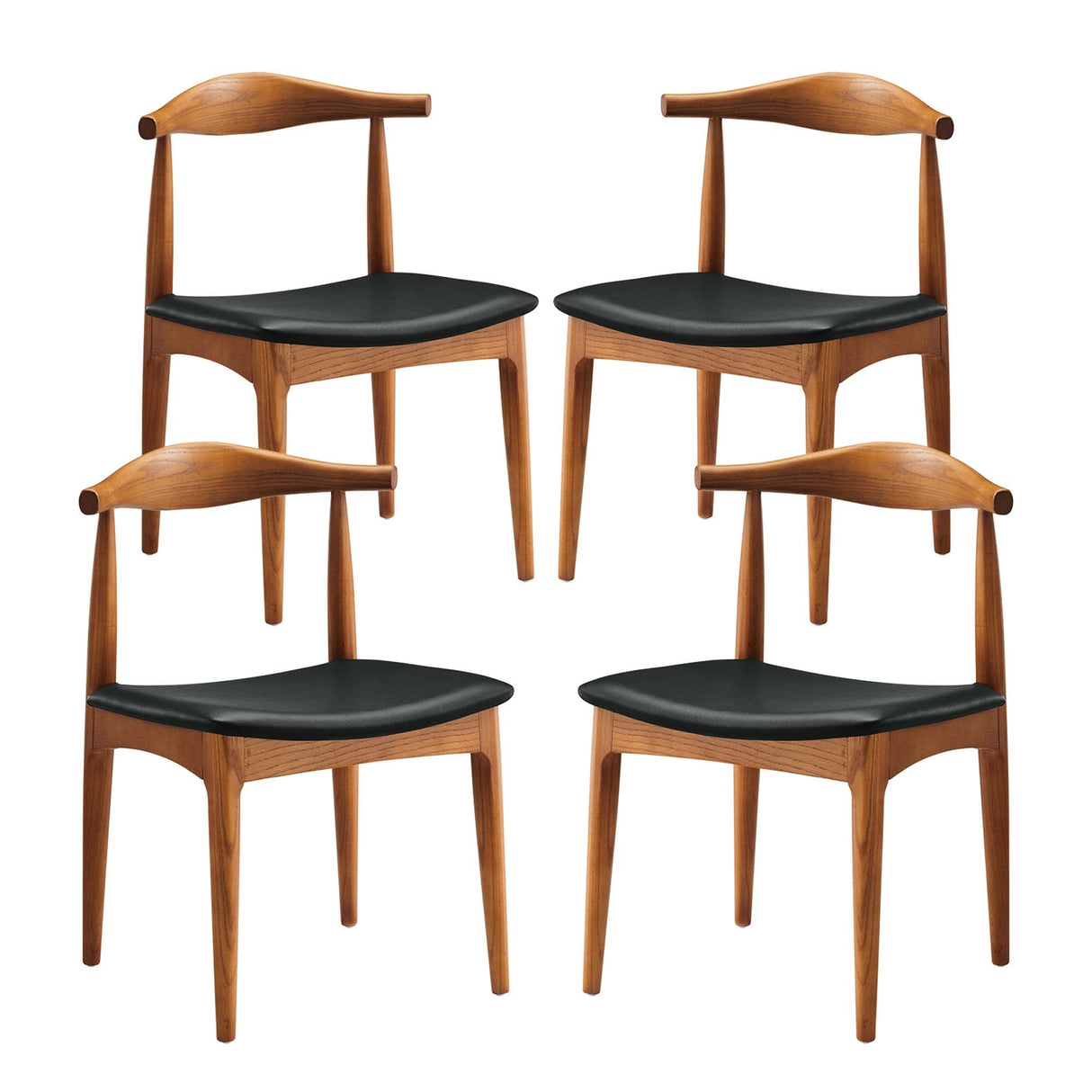 Tracy Wood Dining Chairs Set of 4 by Modway