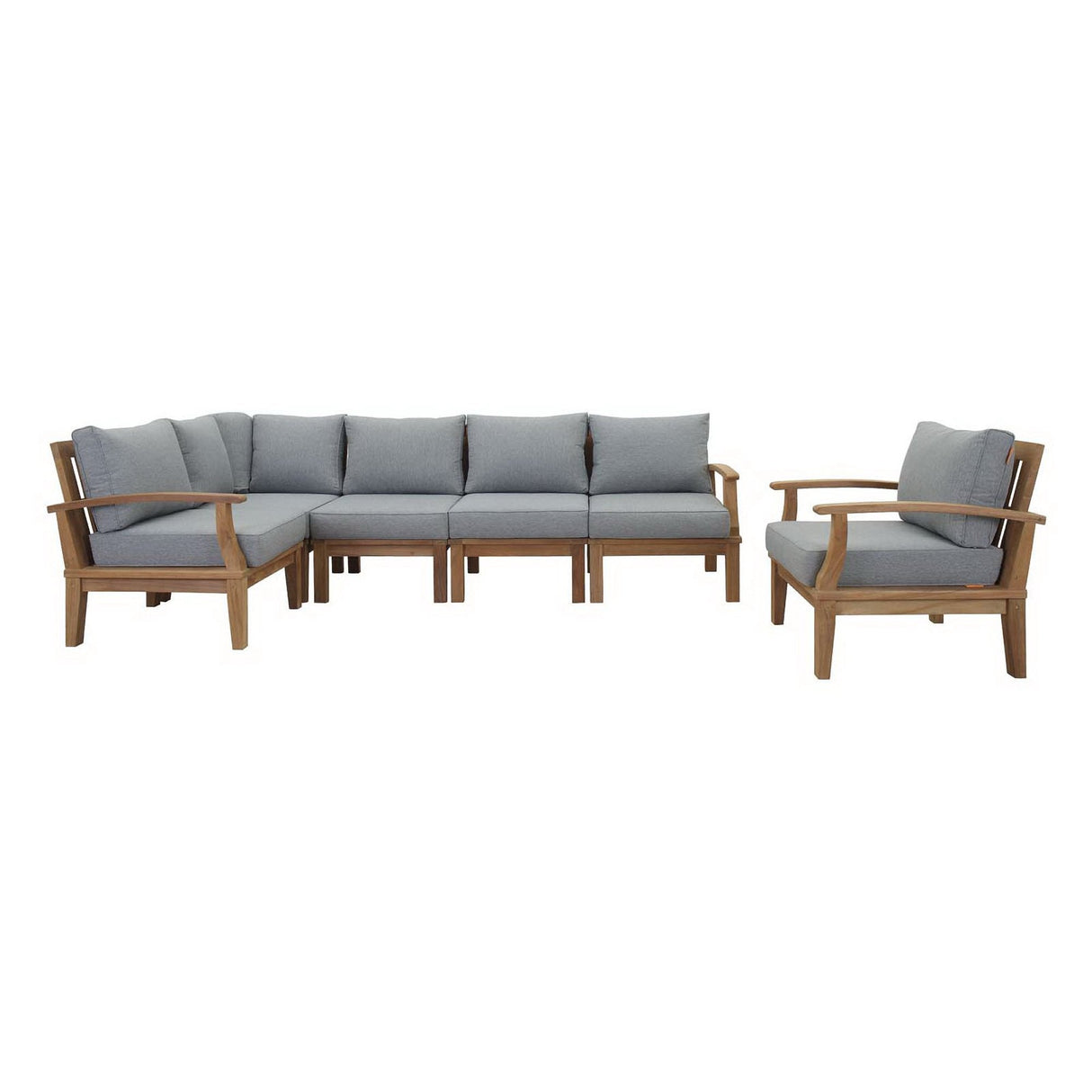 Marina 6 Piece Outdoor Patio Teak Set by Modway