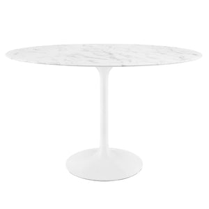 Lippa 48" Oval Faux Marble Dining Table by Modway