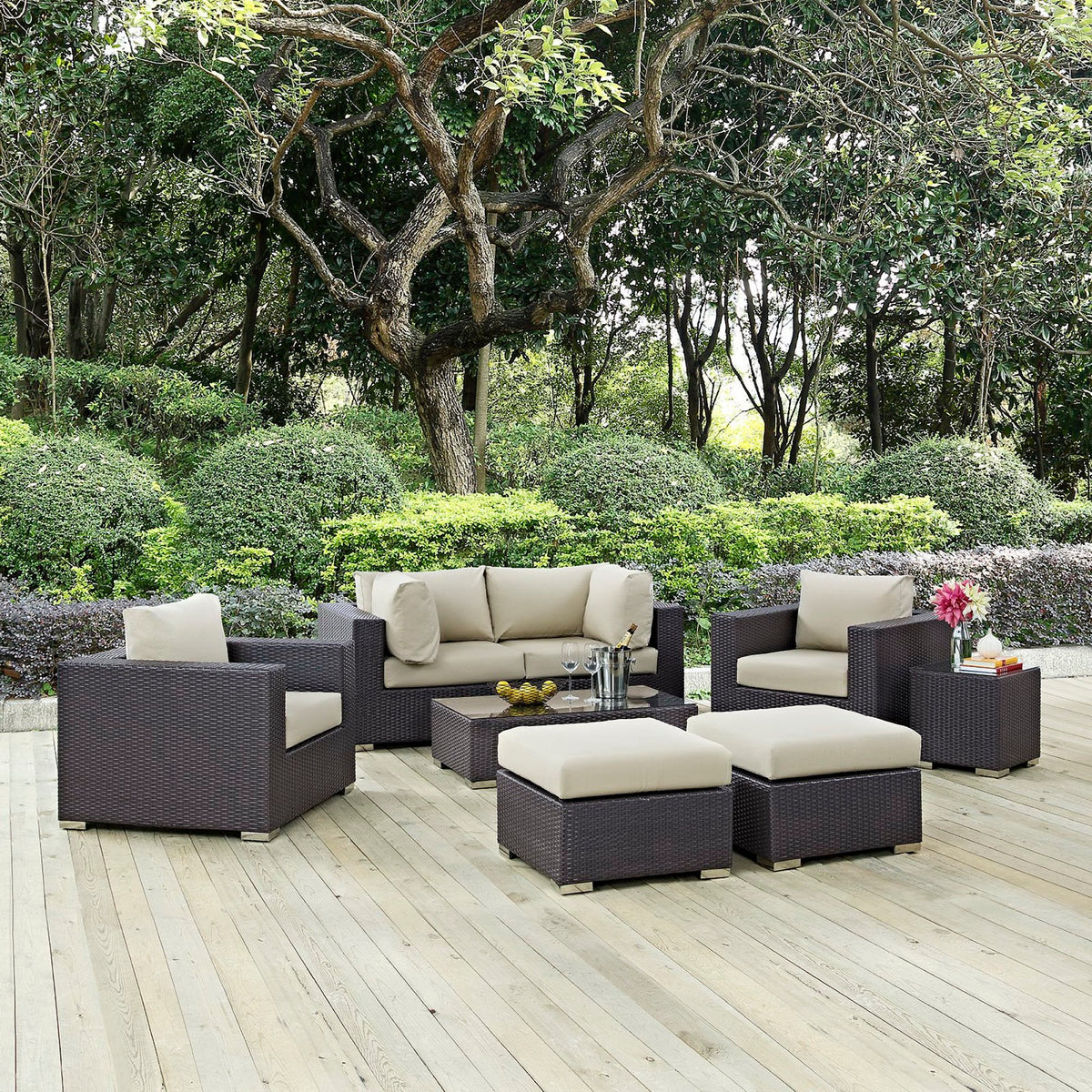 Convene 8 Piece Outdoor Patio Sectional Set by Modway