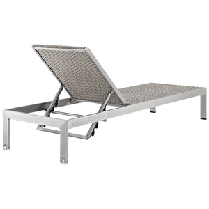 Shore Outdoor Patio Aluminum Rattan Chaise by Modway