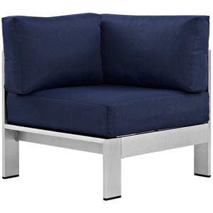Shore Outdoor Patio Aluminum Corner Sofa by Modway