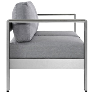 Shore Outdoor Patio Aluminum Loveseat by Modway