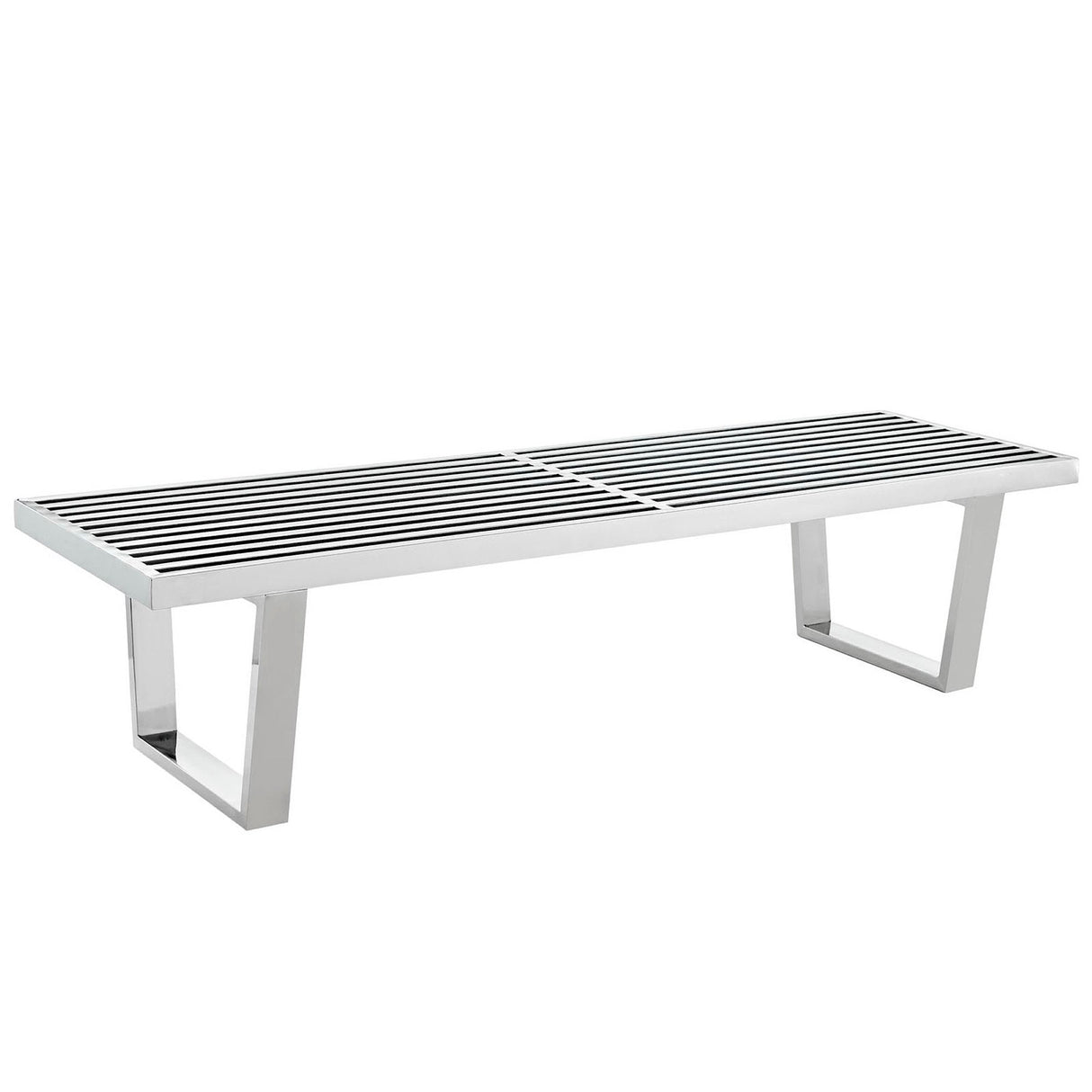 Sauna 5' Stainless Steel Bench by Modway Mid-Century Modern