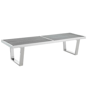 Sauna 5' Stainless Steel Bench by Modway Mid-Century Modern