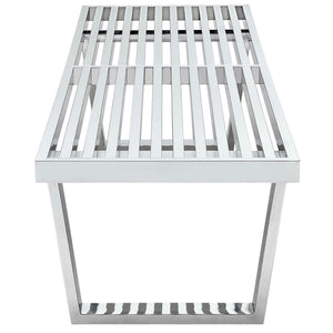 Sauna 5' Stainless Steel Bench by Modway Mid-Century Modern