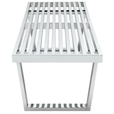 Sauna 5' Stainless Steel Bench by Modway Mid-Century Modern