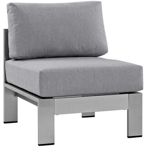 Shore 7-Piece Outdoor Patio Aluminum Sectional Sofa Set by Modway