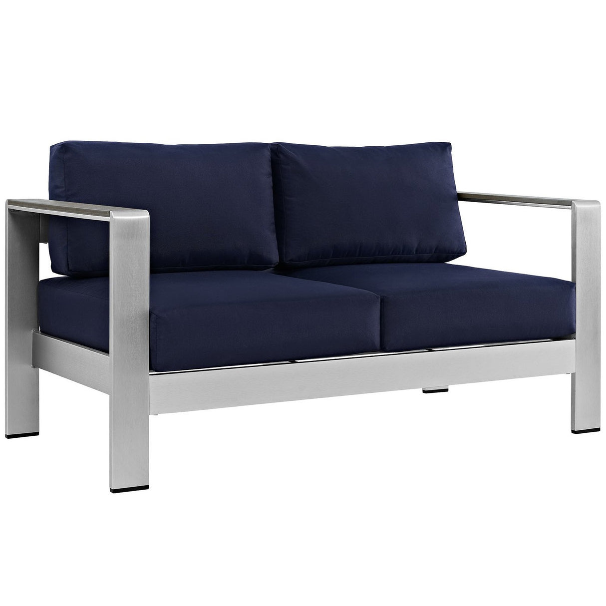 Shore 4 Piece Outdoor Patio Aluminum Sectional Sofa Set by Modway