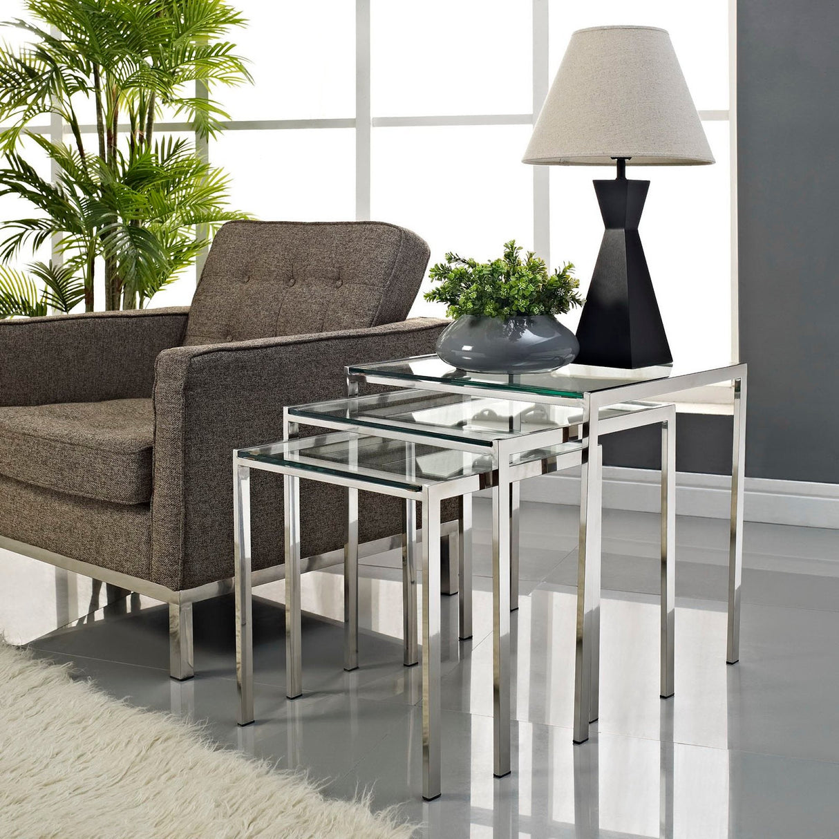 Nimble Nesting Table by Modway
