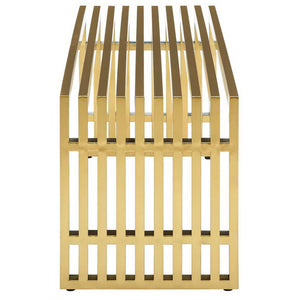 Gridiron Medium Stainless Steel Bench by Modway