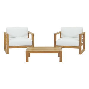 Upland 3 Piece Outdoor Patio Teak Set by Modway