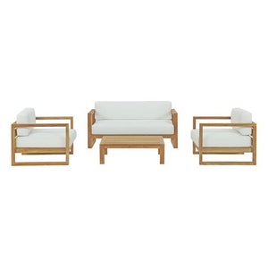 Upland 4 Piece Outdoor Patio Teak Set by Modway