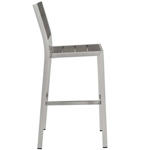Shore Outdoor Patio Aluminum Armless Bar Stool Set of 2 by Modway