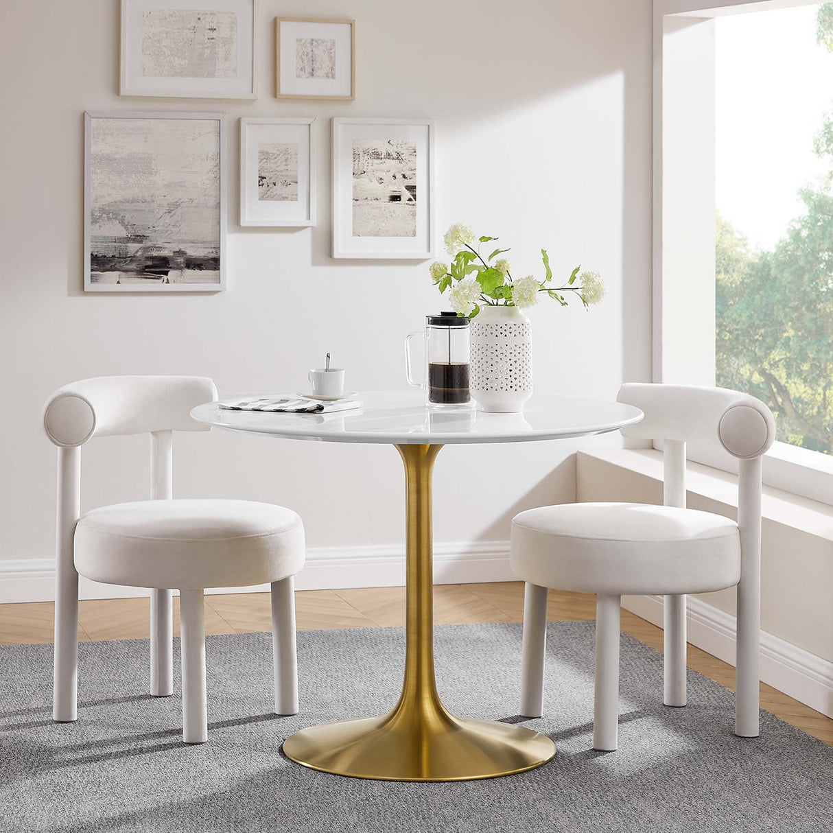 Lippa 40" Round Wood Dining Table by Modway