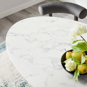 Lippa 54" Oval Faux Marble Dining Table by Modway