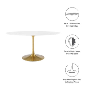 Lippa 60" Oval Wood Dining Table by Modway