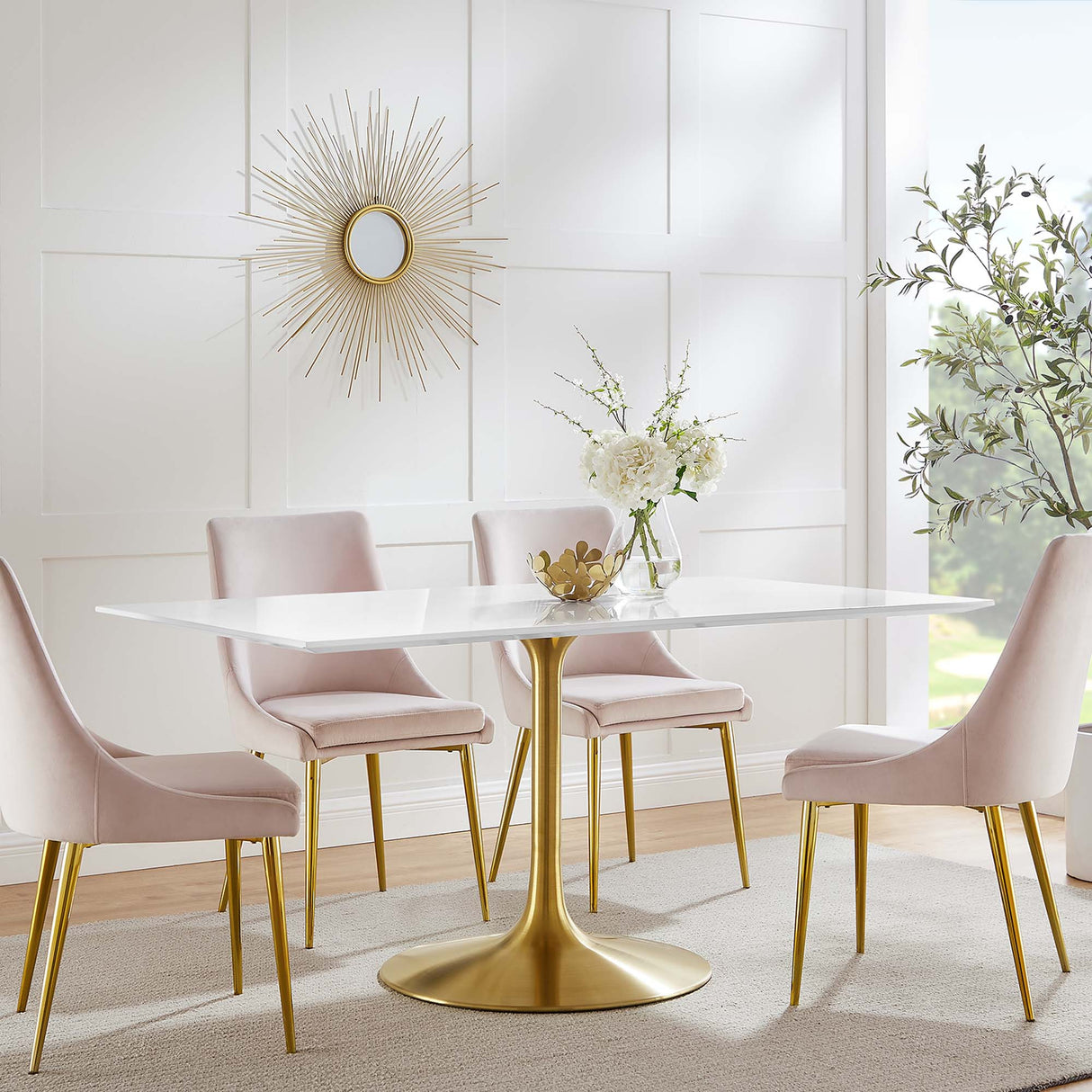 Lippa 60" Rectangular Wood Dining Table by Modway
