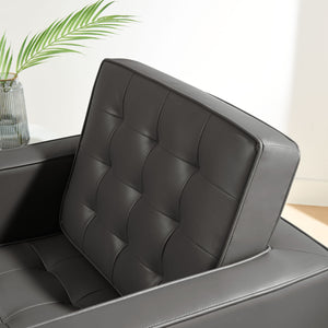 Loft Tufted Vegan Leather Armchair by Modway