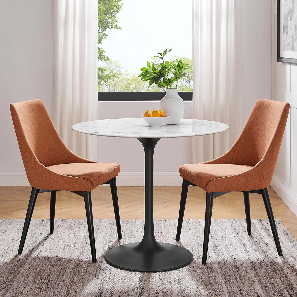 Lippa 36" Round Faux Marble Dining Table by Modway