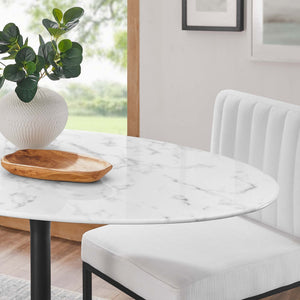 Lippa 48" Oval Faux Marble Dining Table by Modway