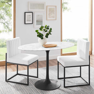 Lippa 48" Oval Faux Marble Dining Table by Modway