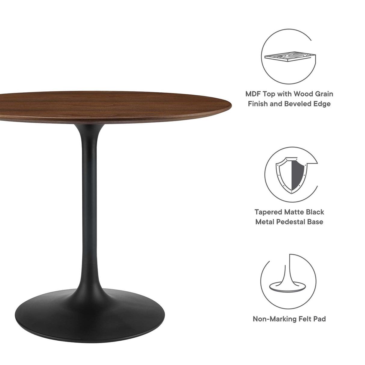 Lippa 36" Round Wood Dining Table by Modway